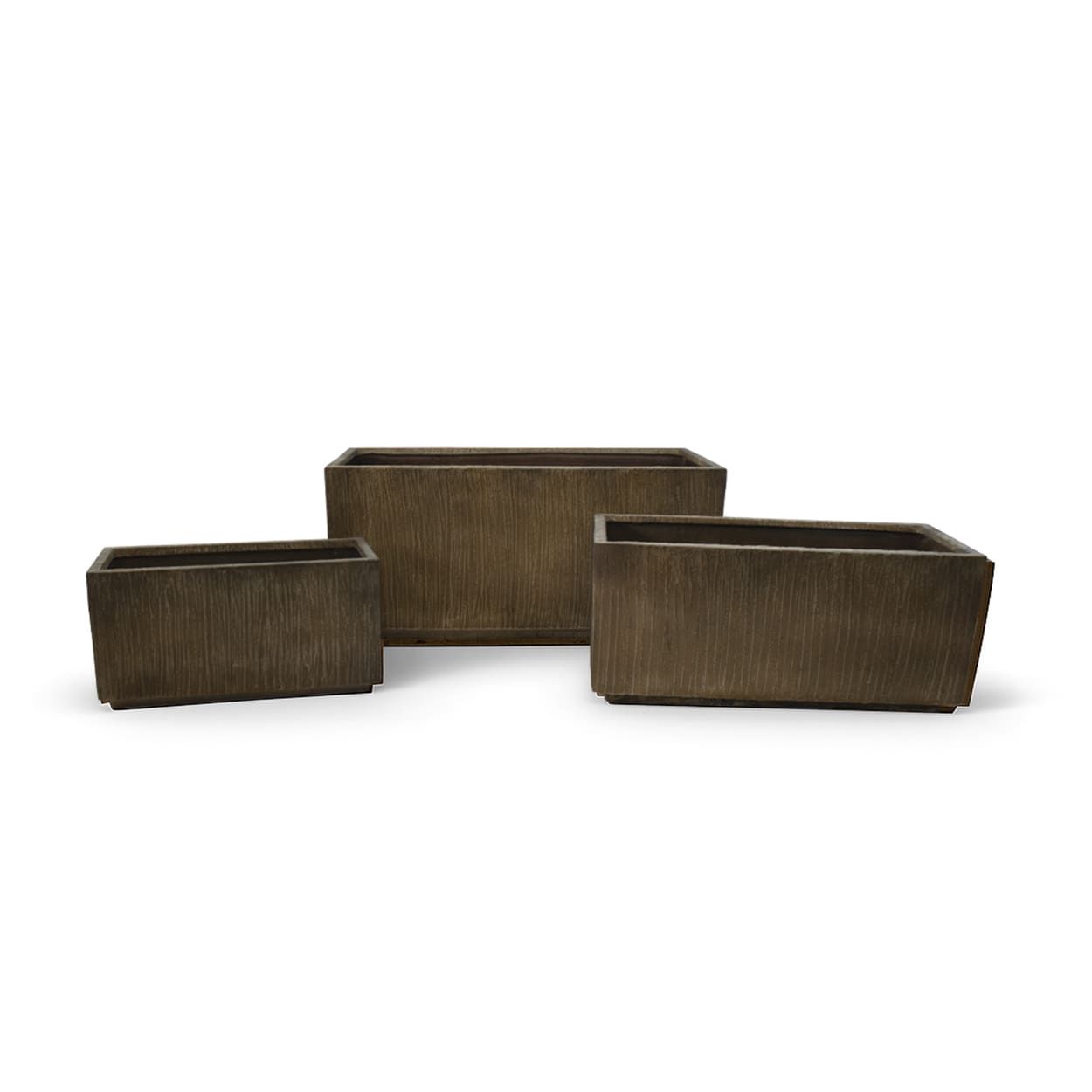  Rectangular Rust-Effect Fiberstone Planter | AUFS187 