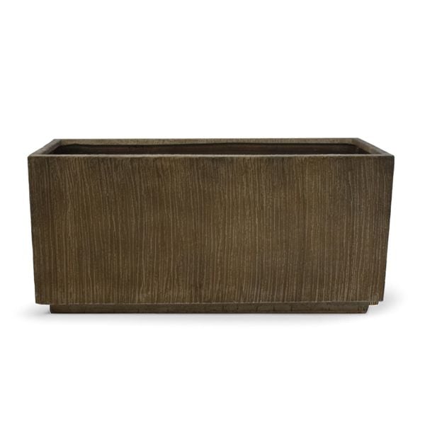 Rectangular Rust-Effect Fiberstone Planter