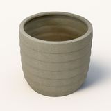  Ribbed Tapered Fiberstone Planter | AUFS142 
