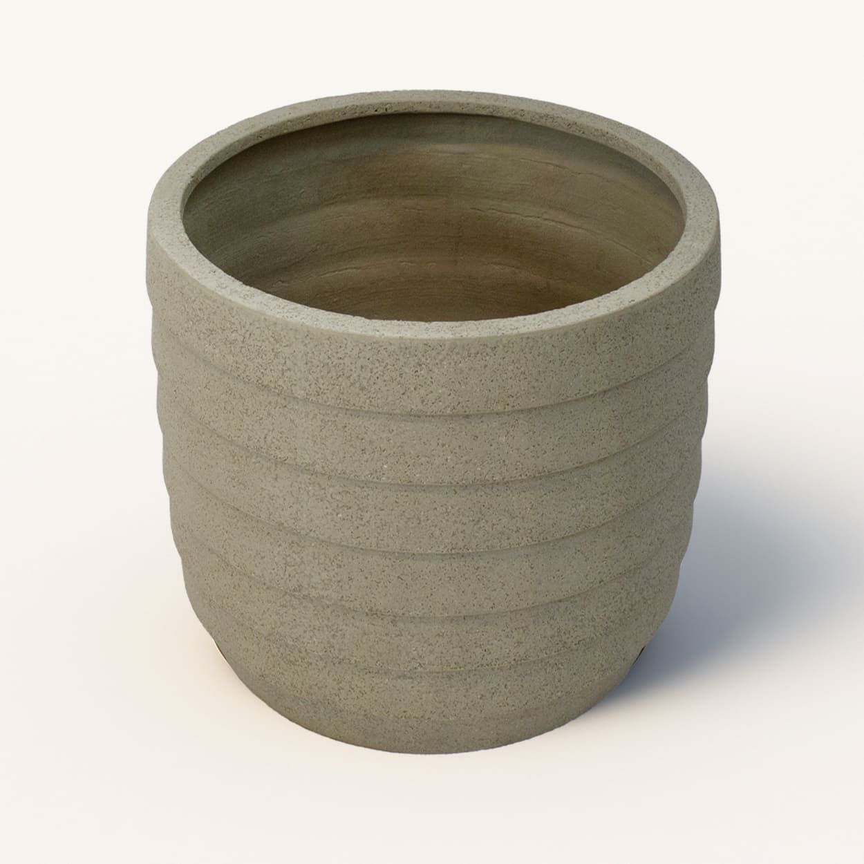  Ribbed Tapered Fiberstone Planter | AUFS142 