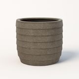  Ribbed Tapered Fiberstone Planter | AUFS142 
