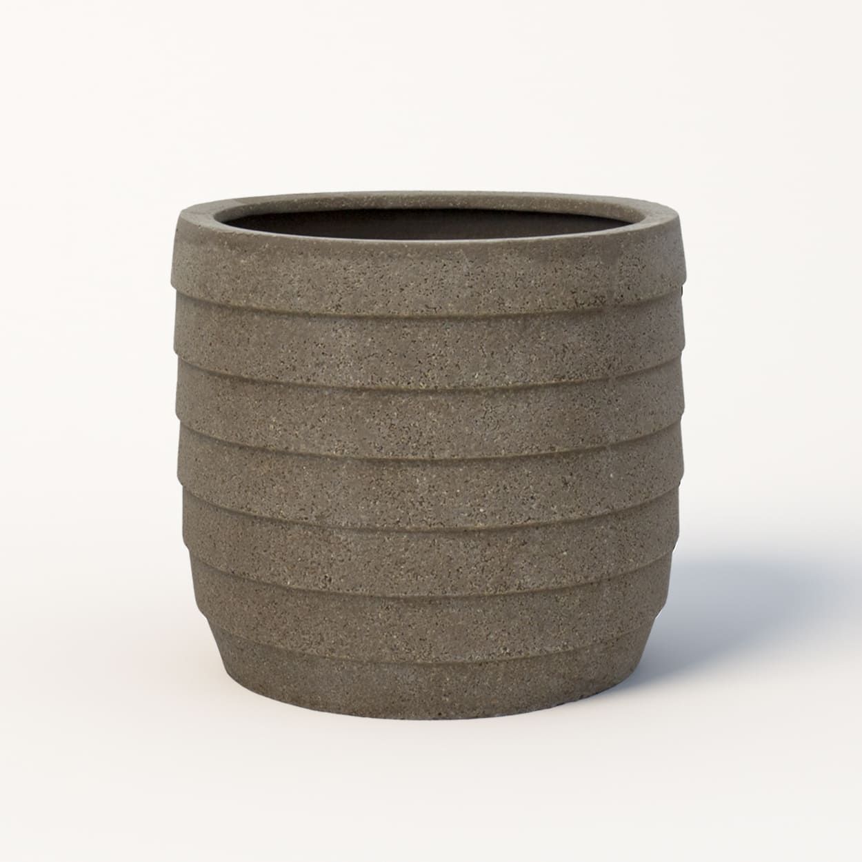  Ribbed Tapered Fiberstone Planter | AUFS142 