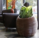  Ribbed Oval Fiberglass Planter |AUFS192 