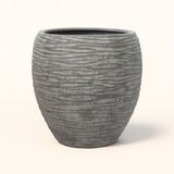  Ripple Texture Egg-Shaped Fiberstone Planter | AUFS166 
