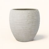  Ripple Texture Egg-Shaped Fiberstone Planter | AUFS166 