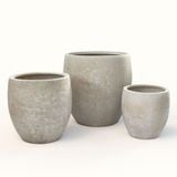  Rounded Egg Fiberstone Planter | AUF5165 