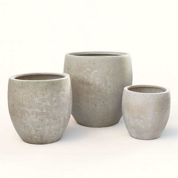 Rounded Egg Fiberstone Plante