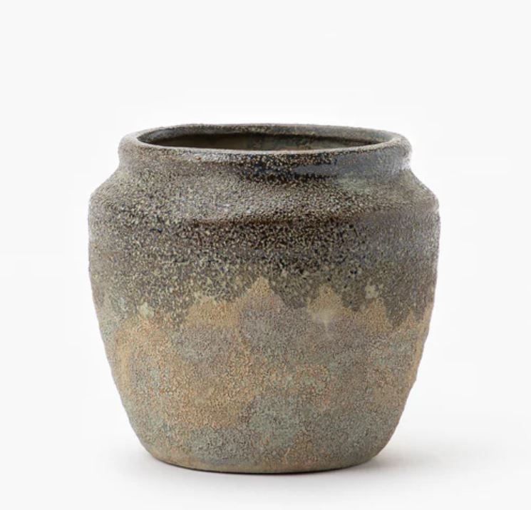  Rustic Glaze Ceramic Planter 