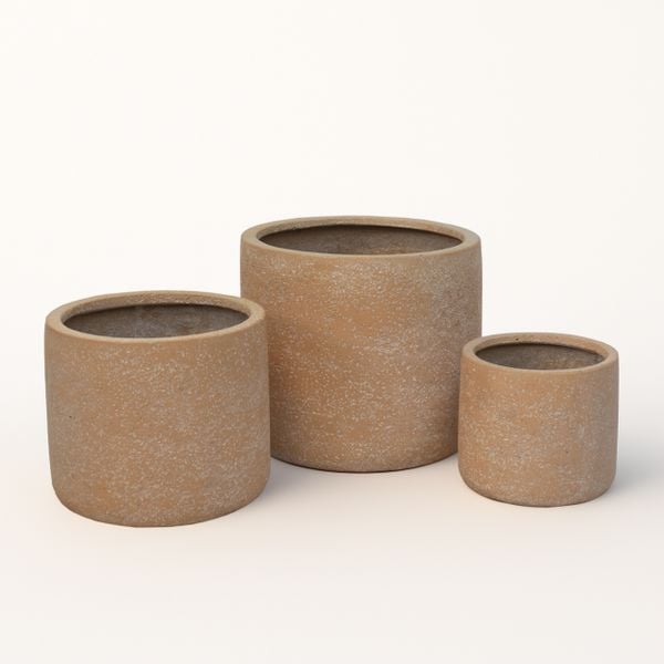 Straight Cylinder Fiberstone Planter