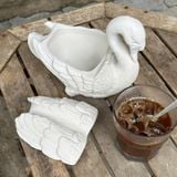  Swan Cement Candle Jar with Wing Lid | AUC008 