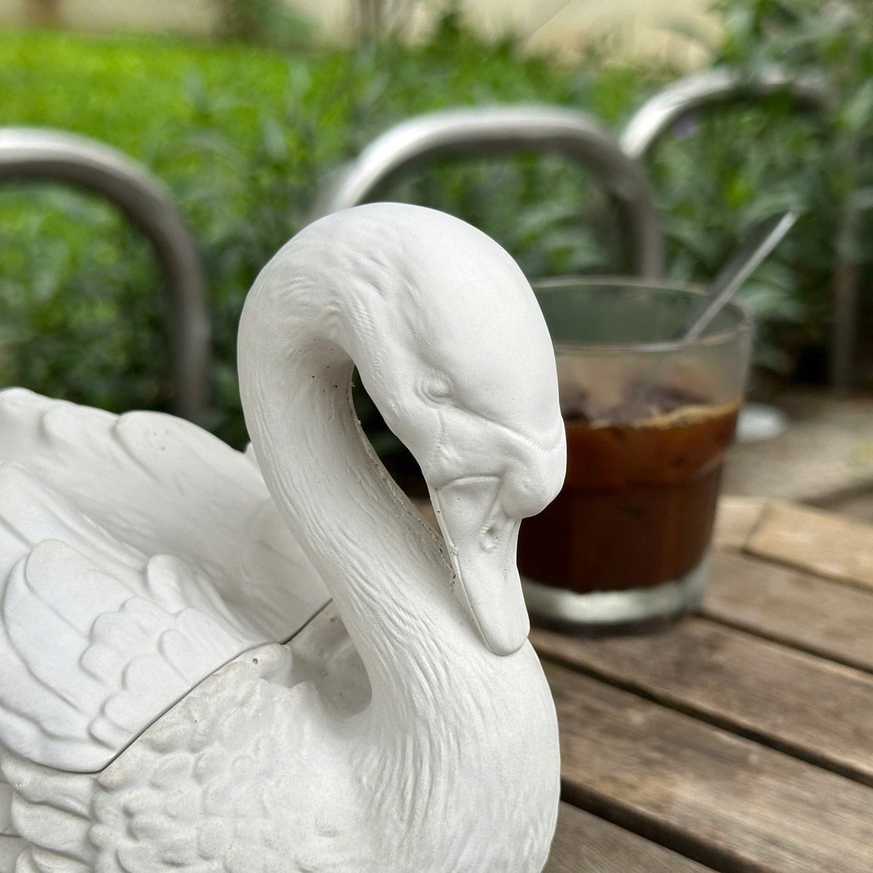  Swan Cement Candle Jar with Wing Lid | AUC008 