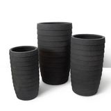  Tall Ribbed Fiberstone Planter | AUFS180 