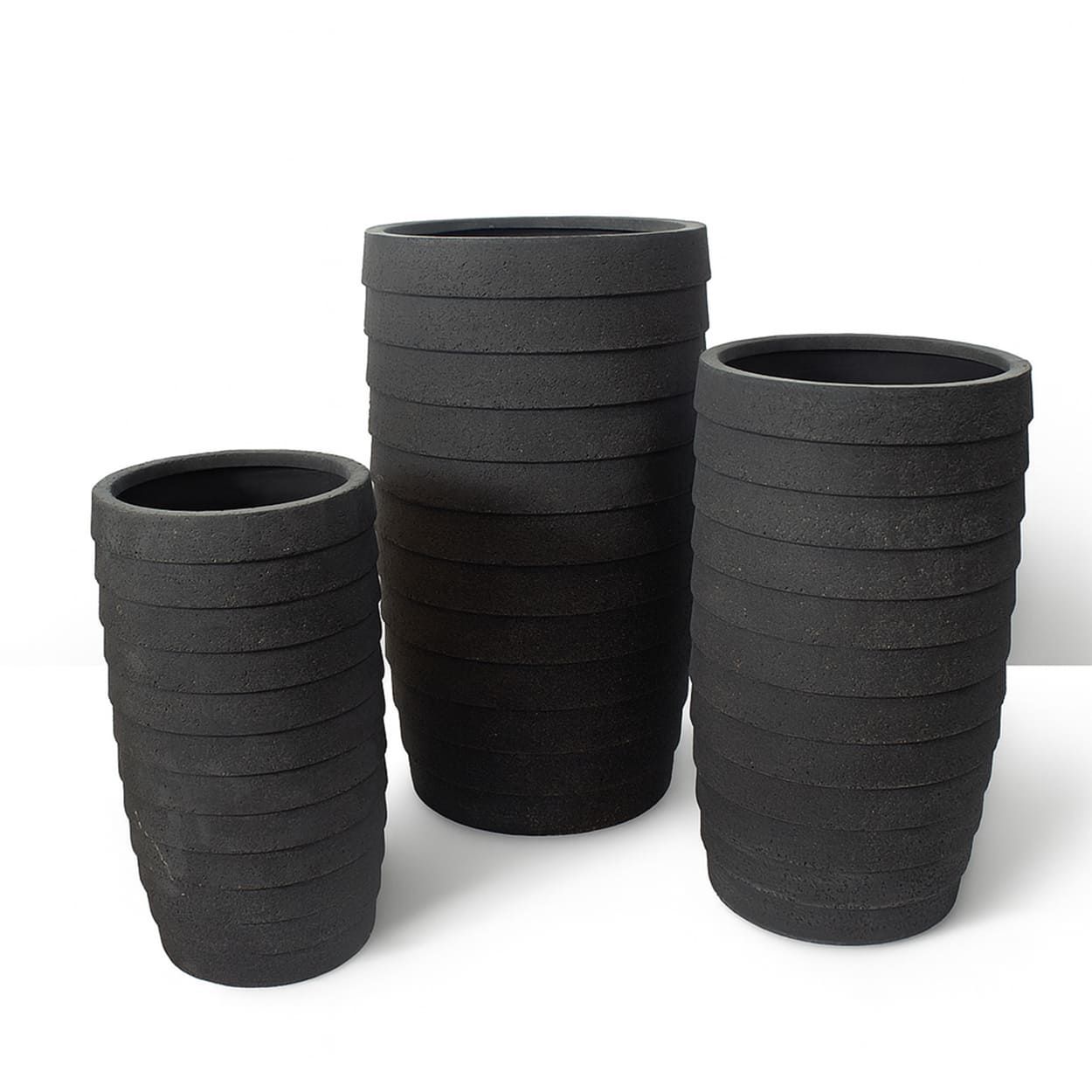  Tall Ribbed Fiberstone Planter | AUFS180 