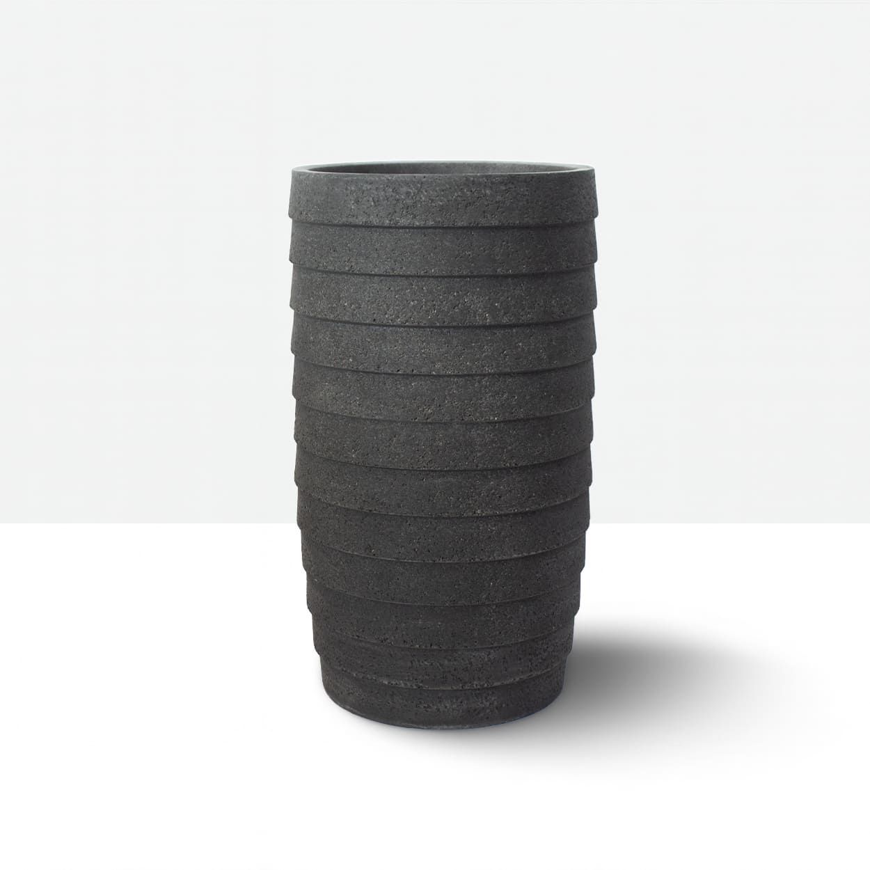  Tall Ribbed Fiberstone Planter | AUFS180 