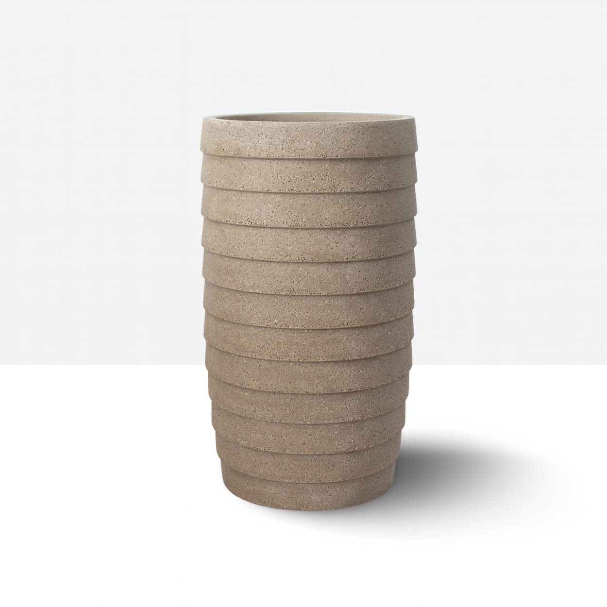  Tall Ribbed Fiberstone Planter | AUFS180 
