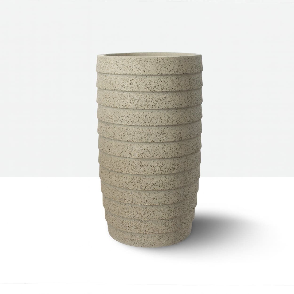  Tall Ribbed Fiberstone Planter | AUFS180 