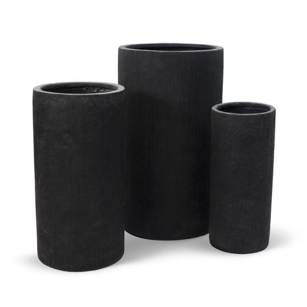 Tall Cylinder Fiberstone Planter