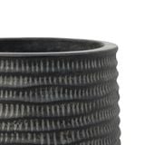  Tall Textured Black Fiberstone Planter | AUFS176 
