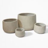  Textured Round Fiberstone Planter | AUFS154 