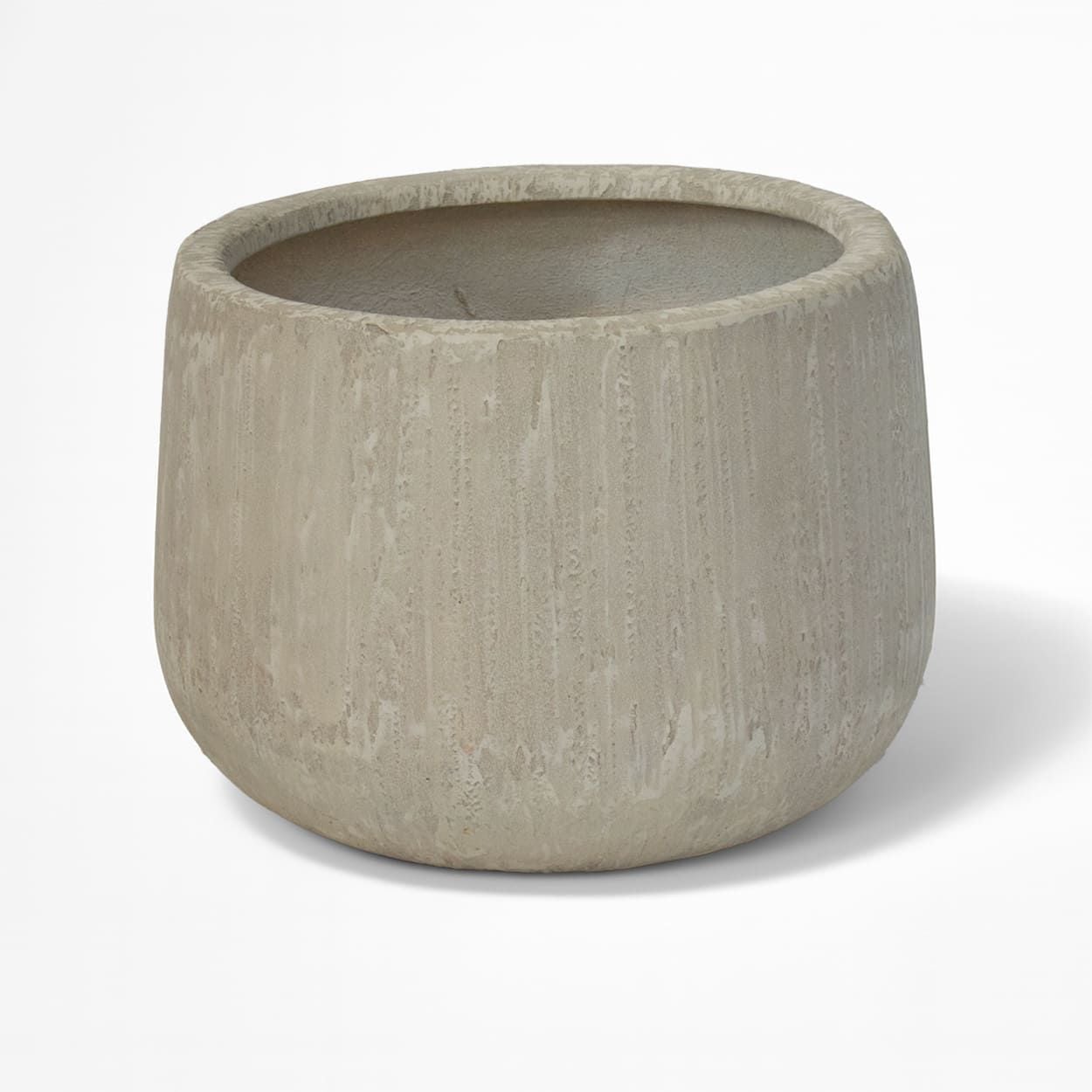  Textured Round Fiberstone Planter | AUFS154 