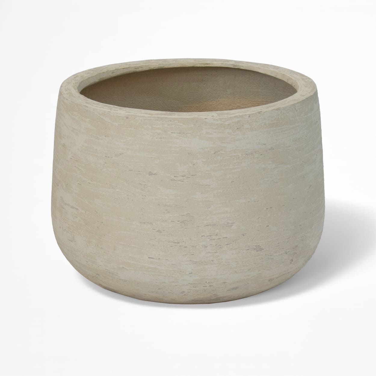  Textured Round Fiberstone Planter | AUFS154 