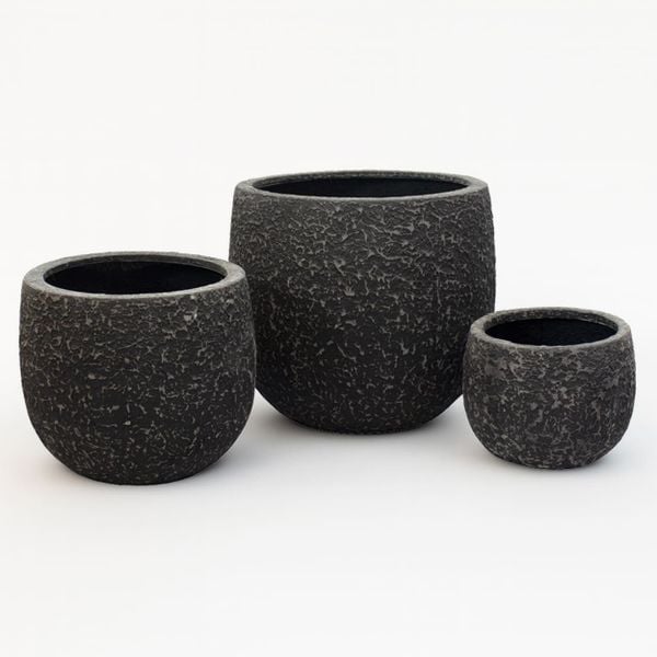 Textured Sphere Fiberstone Planter