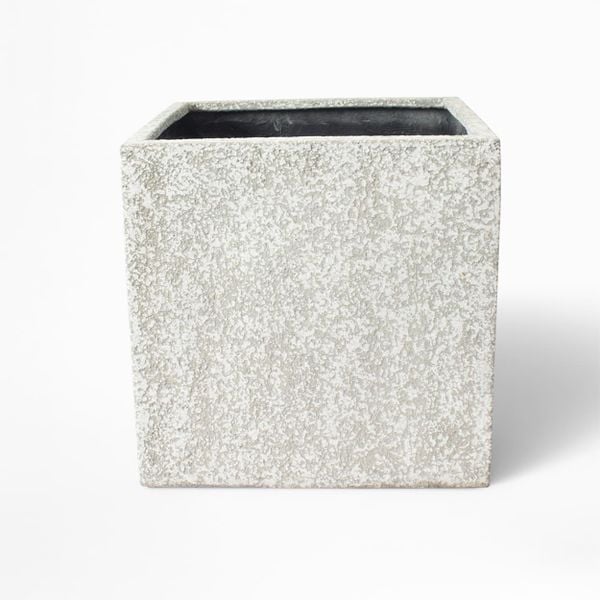 Textured Square Fiberstone Planter