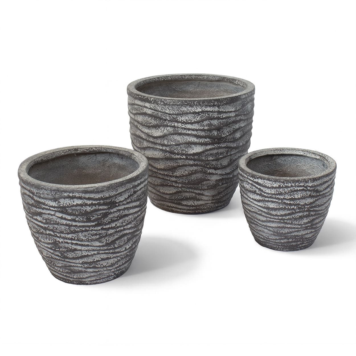  Textured Wave Fiberstone Planter | AUFS140 
