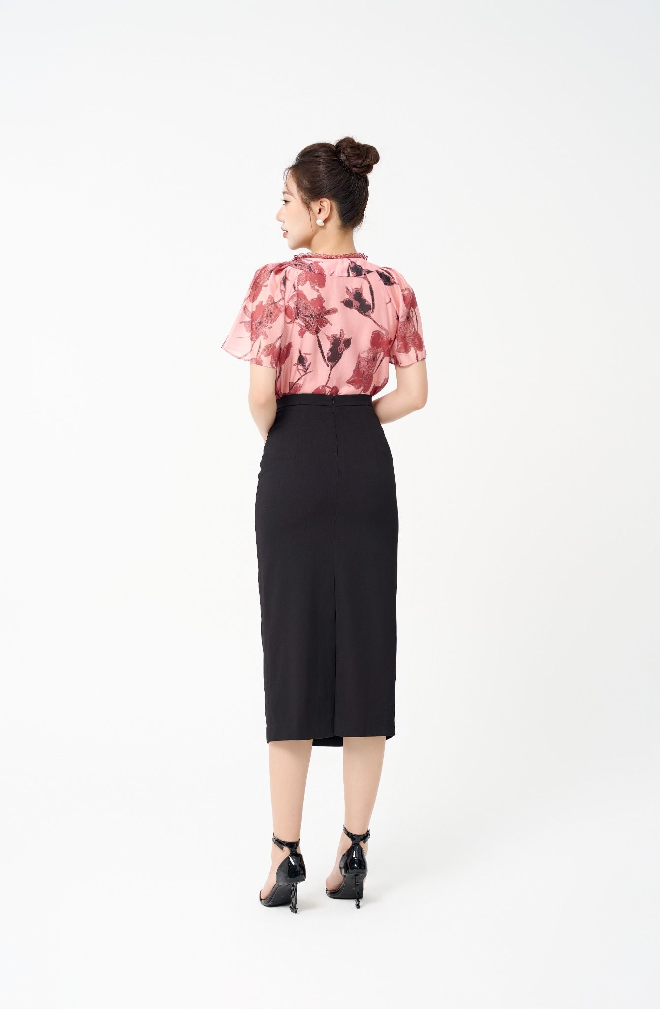 SƠ MI HOA TAY RỦ SM41202