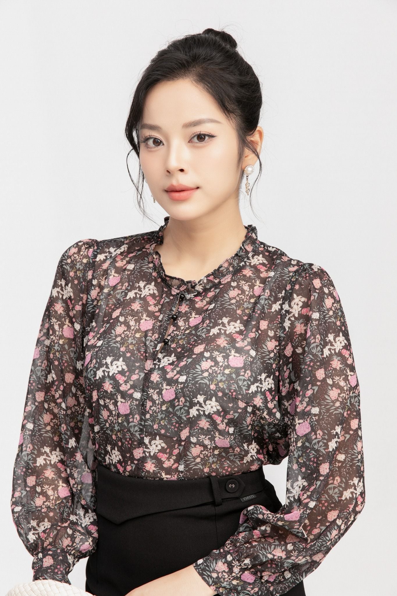 ÁO SƠ MI HOA CỔ BÈO SM41932