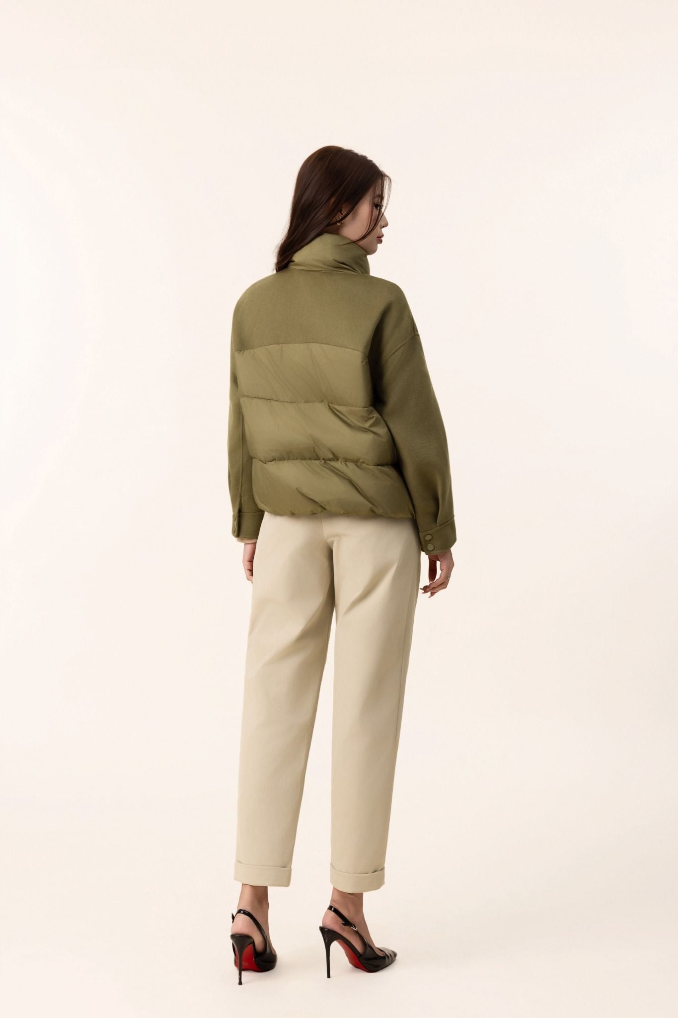 ÁO KHOÁC PHAO PHỐI DA LỘN AK66062