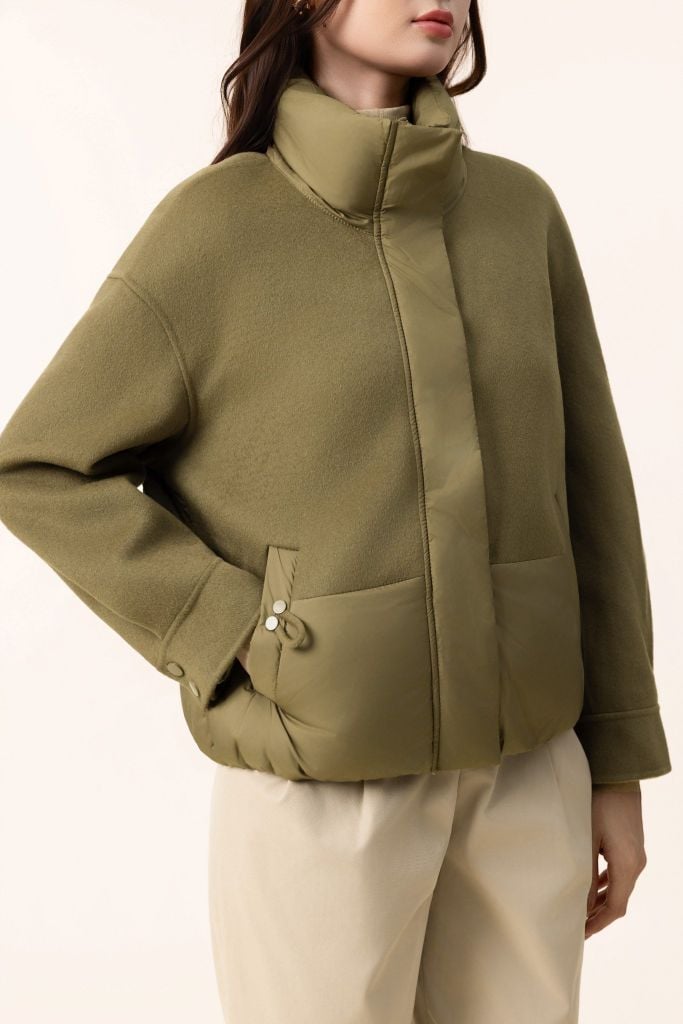  ÁO KHOÁC PHAO PHỐI DA LỘN AK66062 