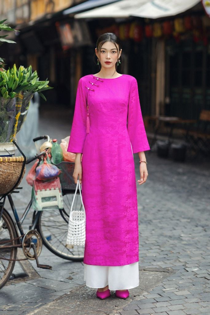 ÁO DÀI LỤA THIẾT KẾ AD03602