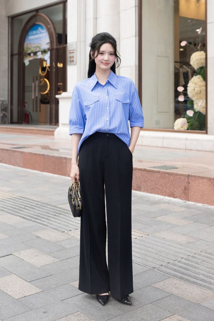  SƠ MI XANH KẺ SM62242 