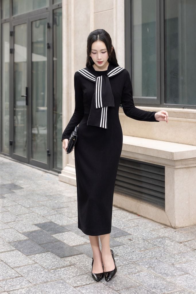 ĐẦM ÔM PHỐI KHĂN D06692