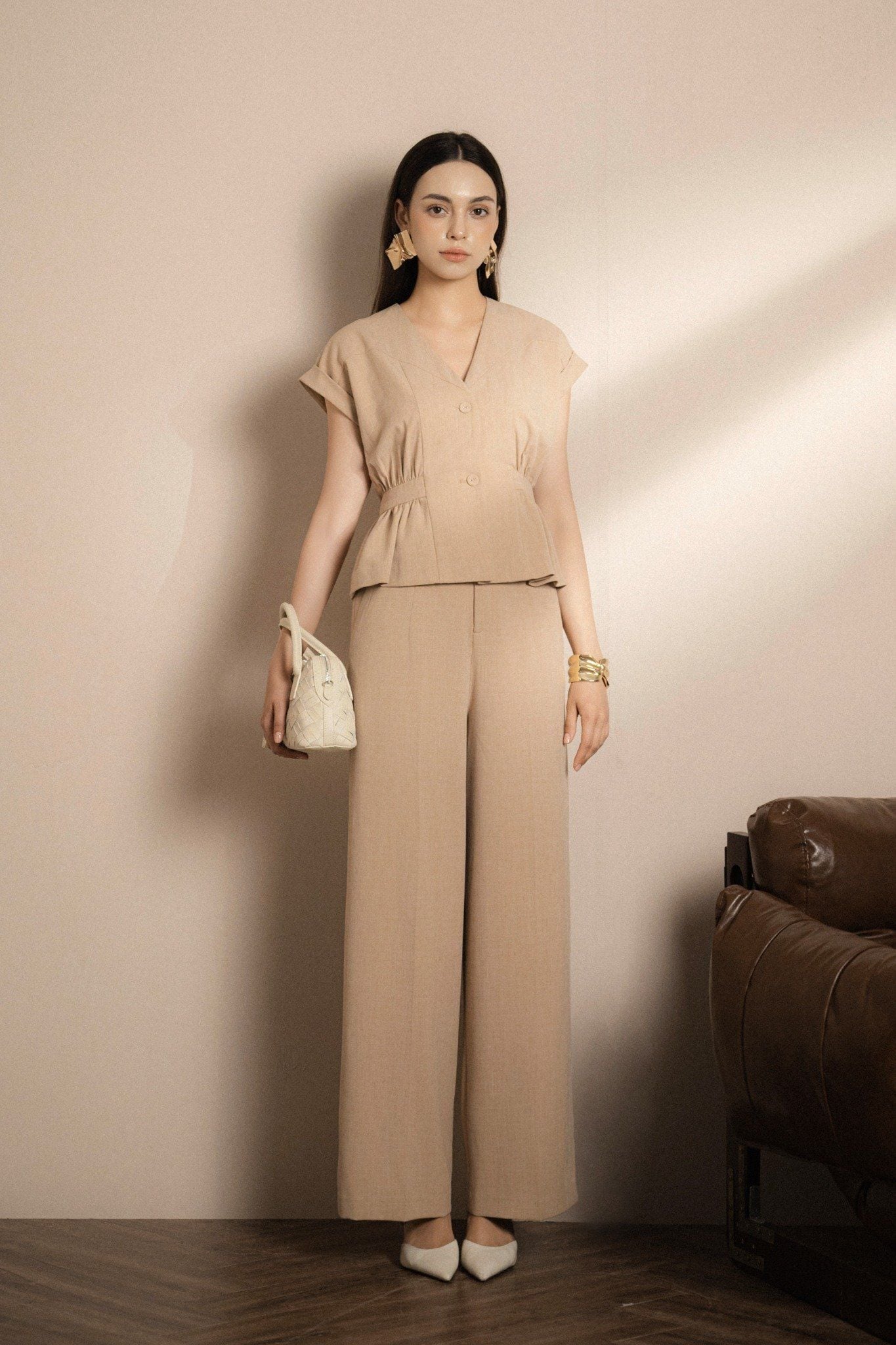 QUẦN SUÔNG NÂU Q01992