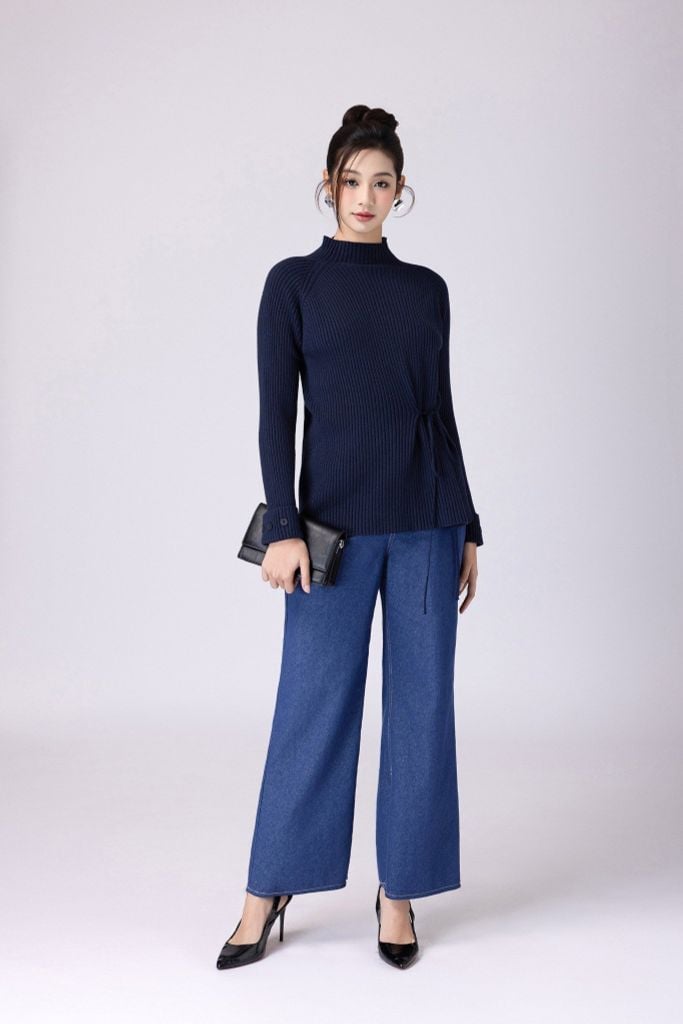 ÁO LEN THẮT EO AL62512