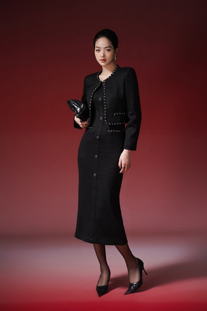 ÁO KHOÁC PHỐI VIỀN XÍCH AK04842