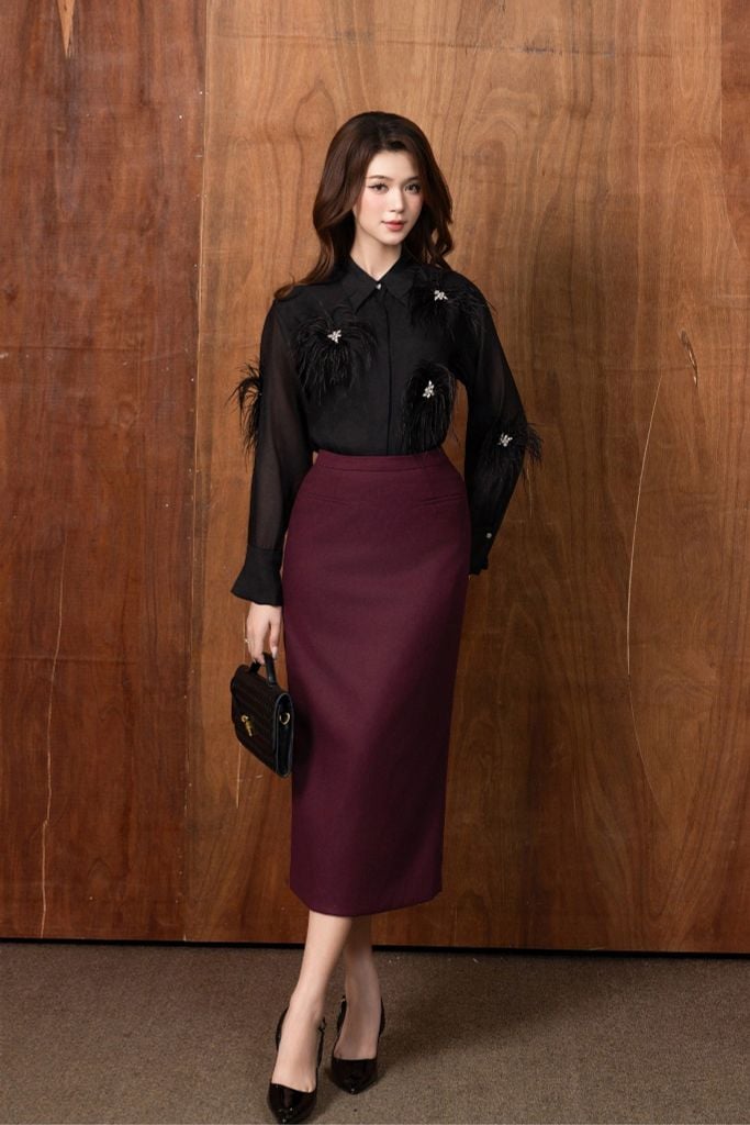 CHÂN VÁY BÚT CHÌ Z07302