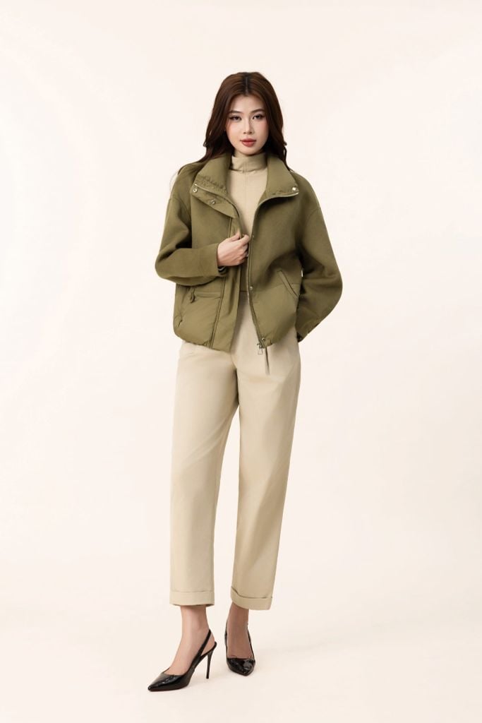 ÁO KHOÁC PHAO PHỐI DA LỘN AK66062