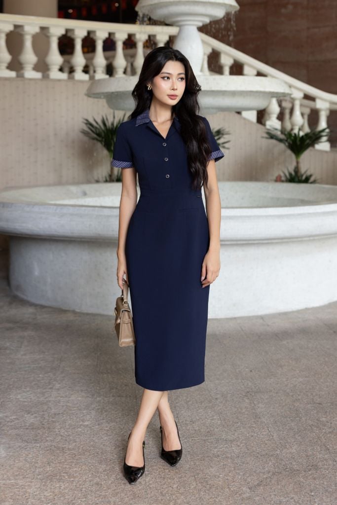 ĐẦM ÔM CỔ BẺ D03442