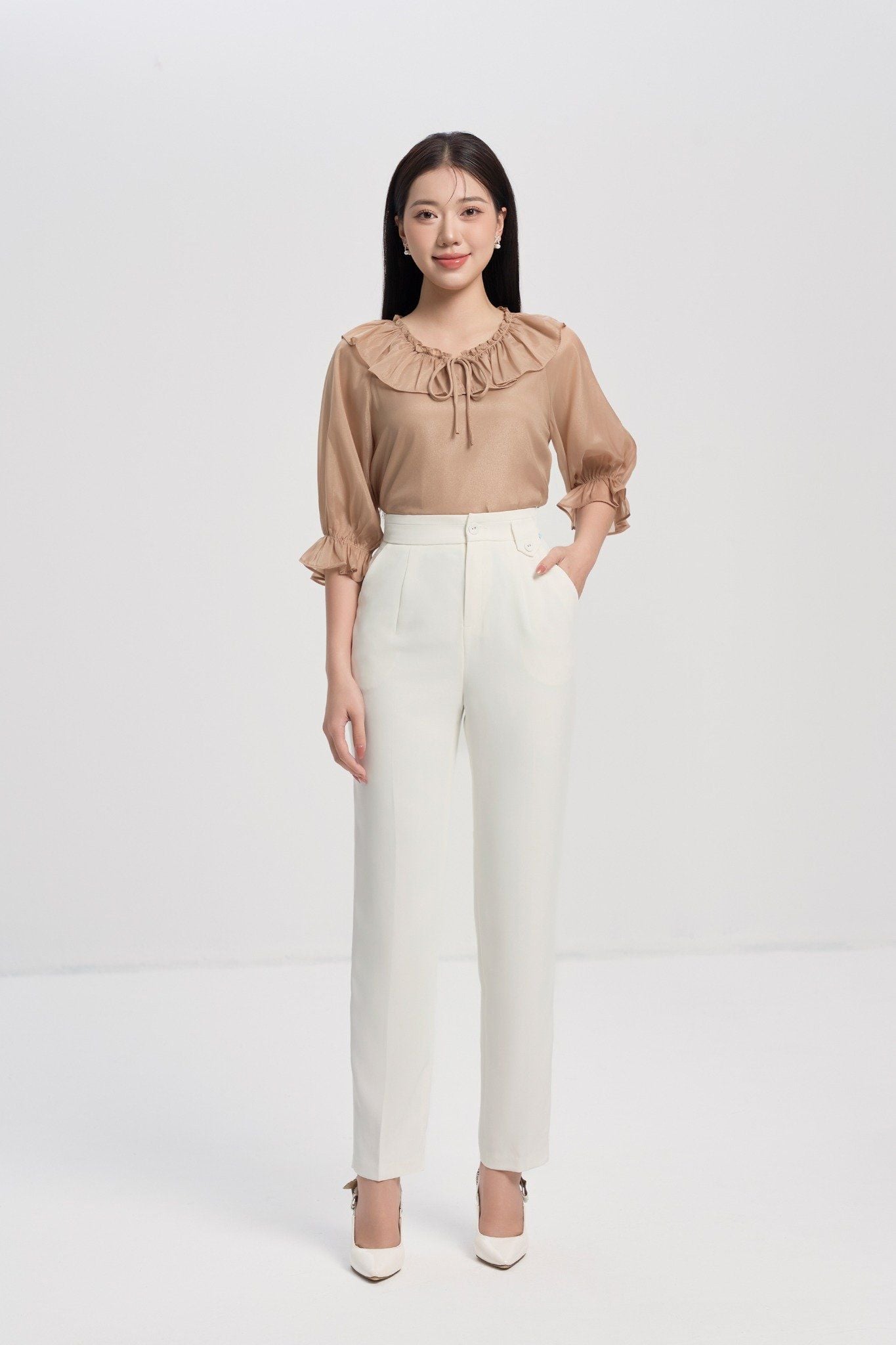 QUẦN TRẮNG ỐNG ĐỨNG Q14842