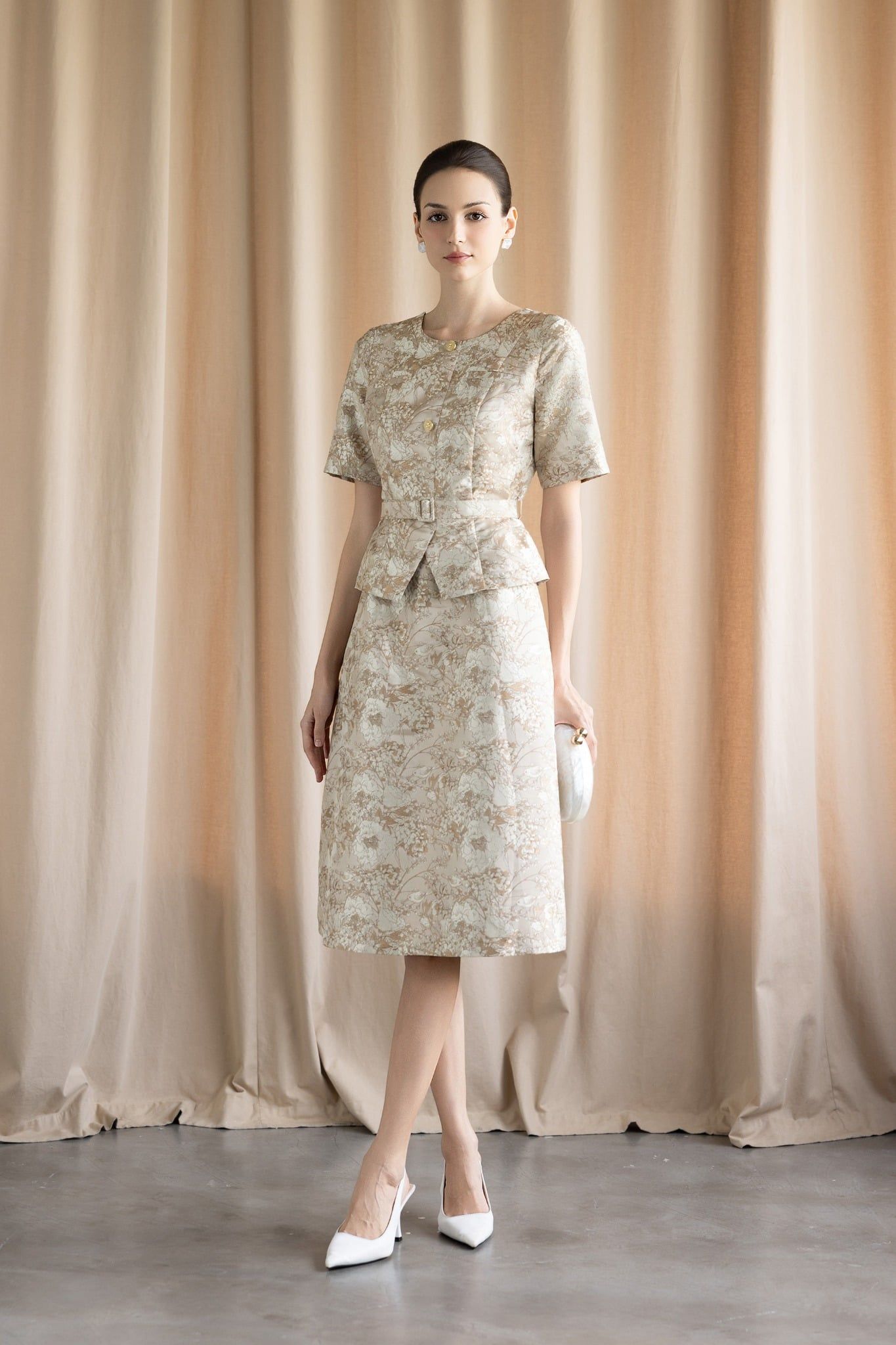 ĐẦM GẤM HOẠ TIẾT D07182