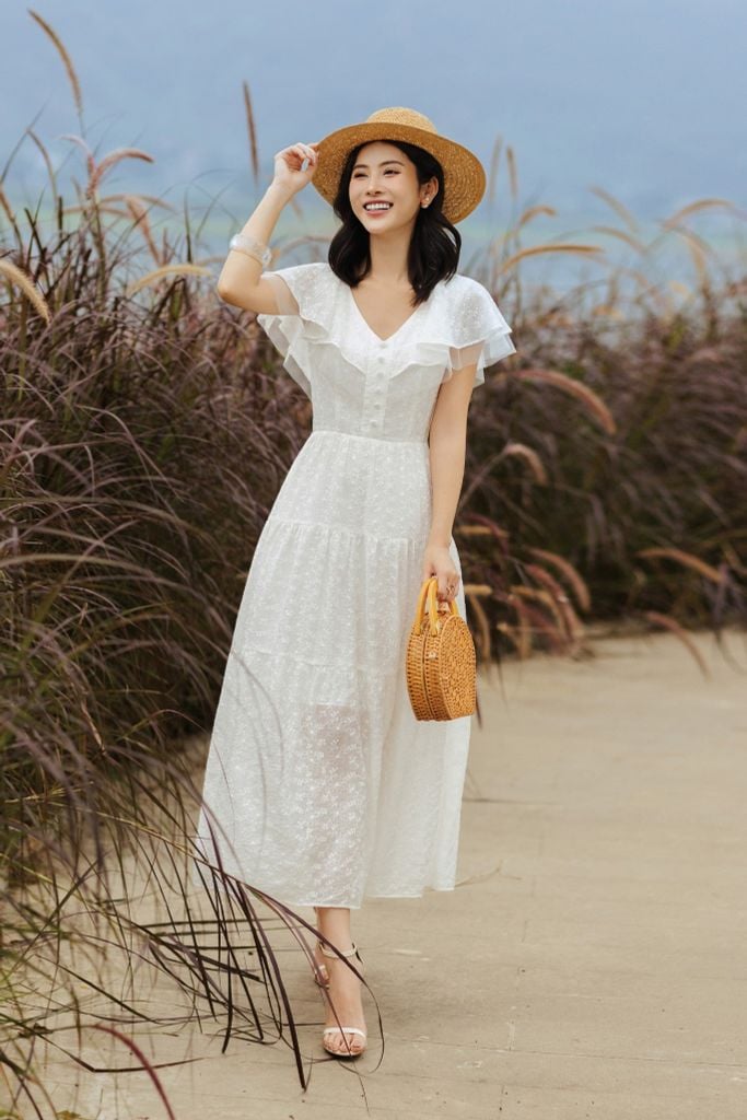 ĐẦM MAXI TƠ THÊU D10992