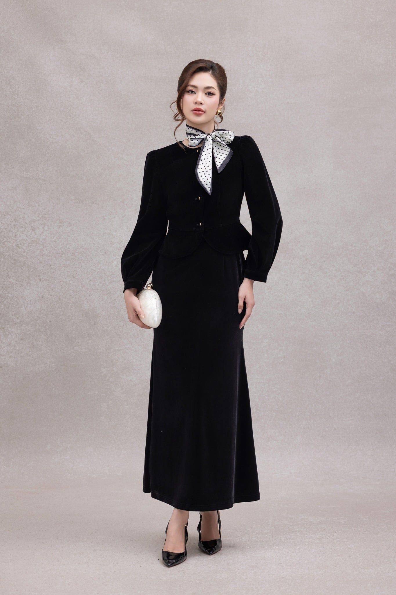 ÁO NHUNG TAY BỒNG AK08142