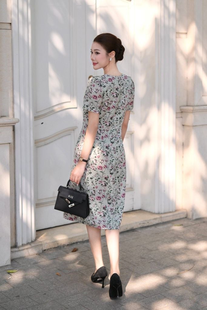  ĐẦM SUÔNG HOA D07072 