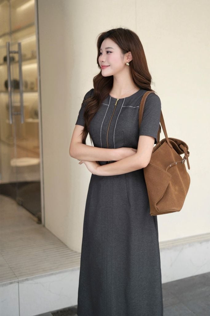  keonhacai DENIM KÉO KHOÁ TRƯỚC D01152 