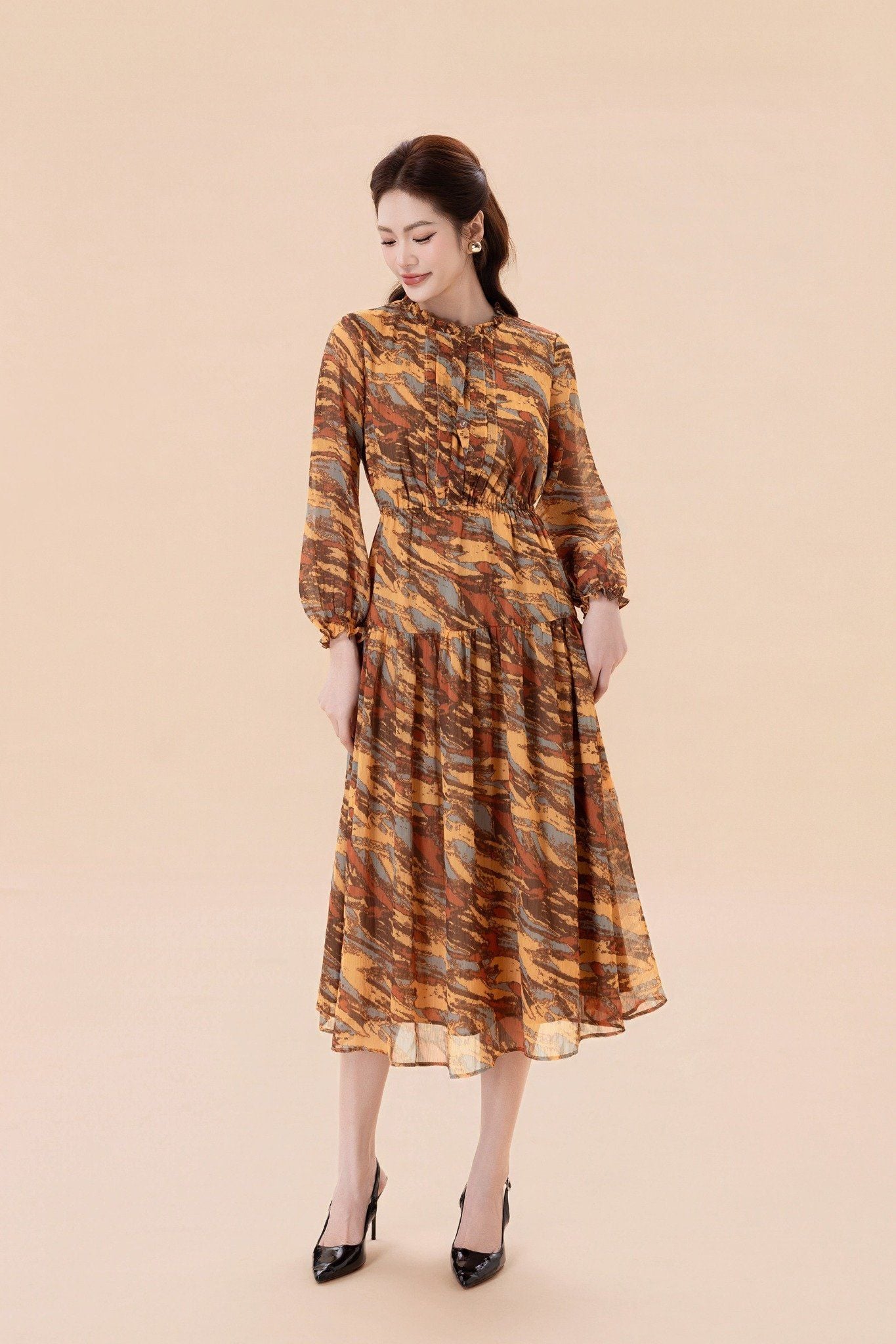 ĐẦM VOAN HOA D06072