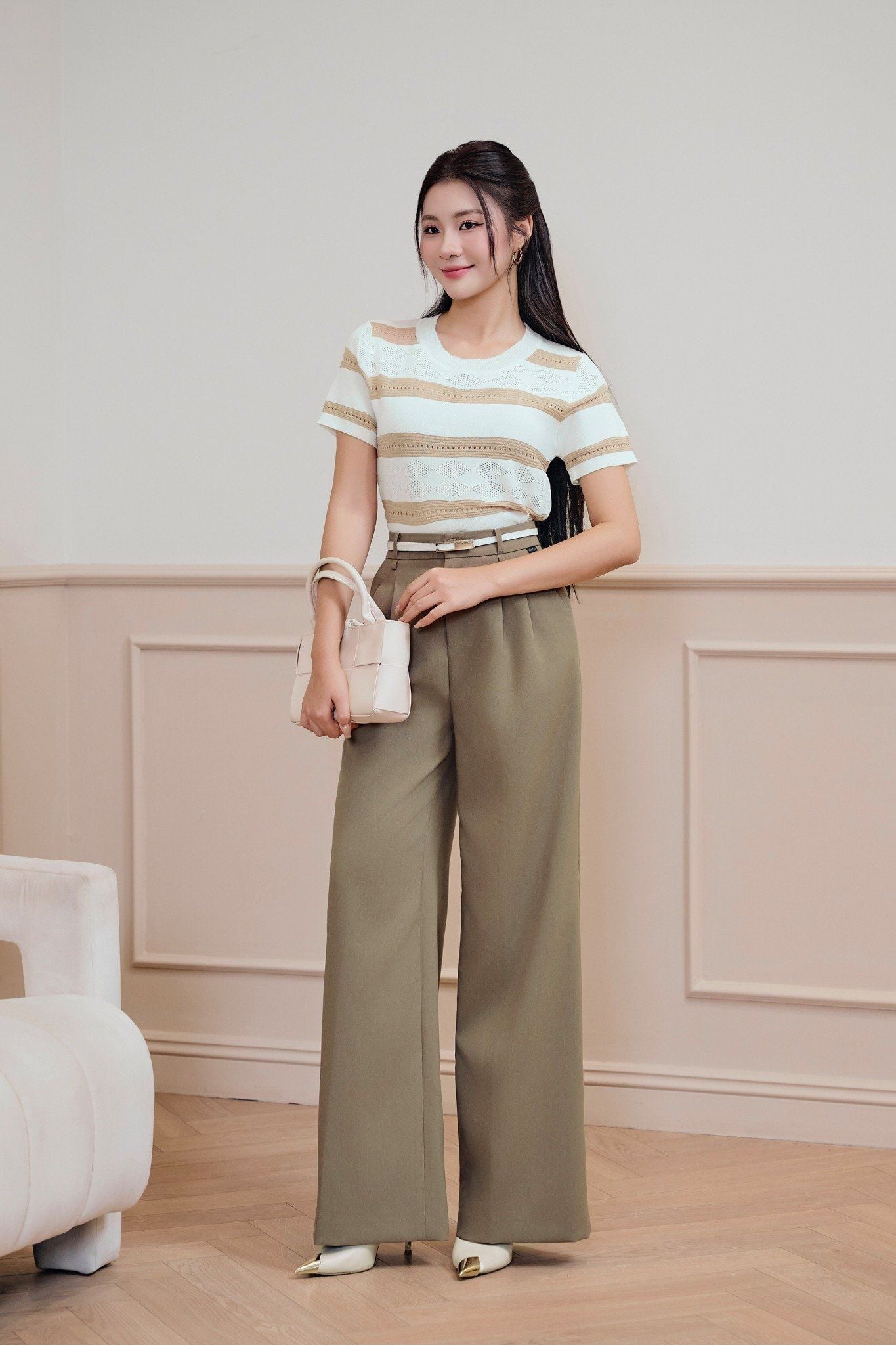 ÁO LEN KẺ NÂU AL62132