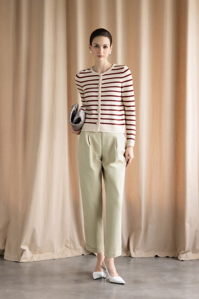 ÁO KHOÁC LEN KẺ ĐỎ AL62302